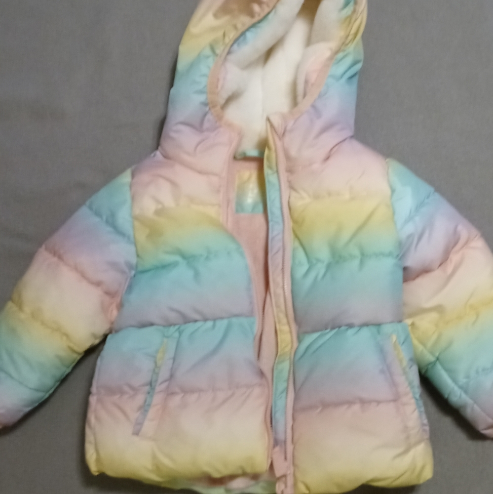 Rainbow winter coat